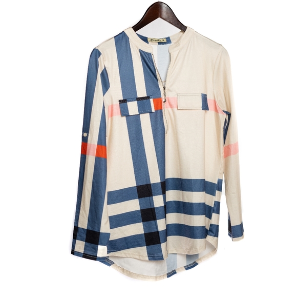 Mobayo Tops - Moyabo Plaid Shirt Size M
